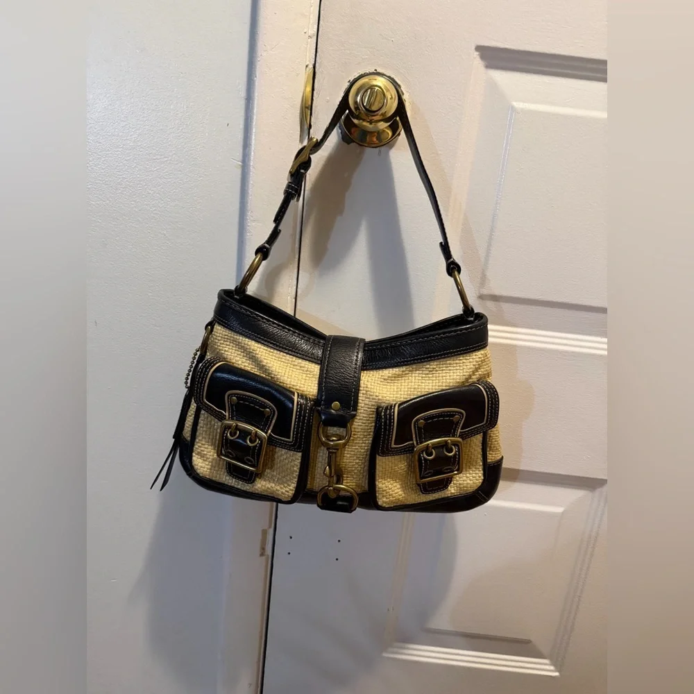 Coach Legacy Straw Hobo Shoulder Bag SOLD - Picture 2 of 7